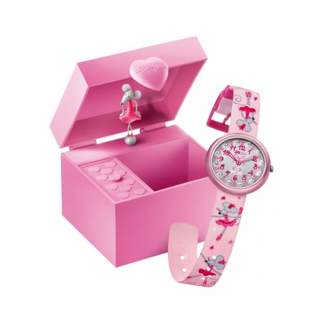Ceas copii Swatch Flik Flak Dancing Mouse Music Box FTB015 