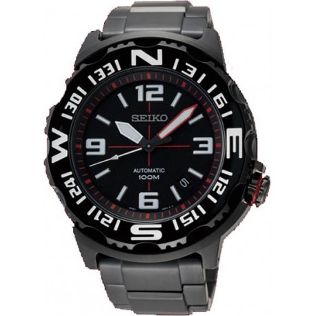 Ceas de mana barbatesc Seiko new black Monster Automatic SRP447