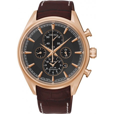 Ceas de mana barbatesc Seiko Solar Alarma Chrono SSC212P1